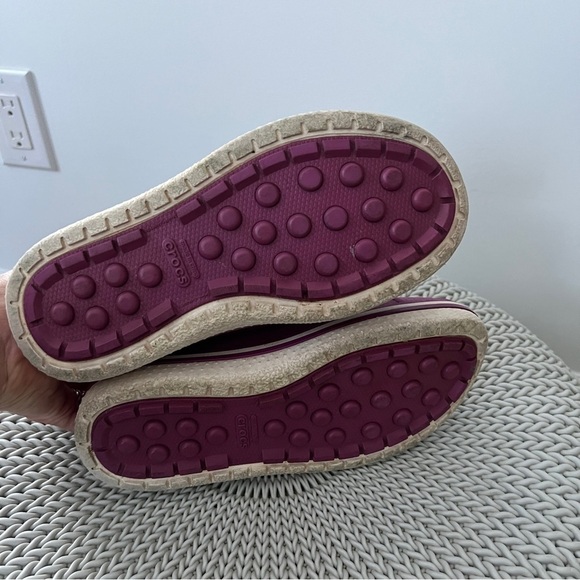 Crocs Lilac Lace Up Waterproof Boots Size 6 - Picture 5 of 7